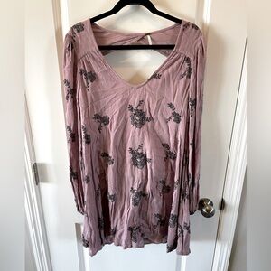 Free people embroidered shift dress